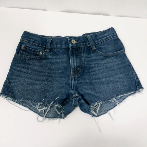 Levi's Pants - Levis Dark Wash Raw Hem Cut Off Festival Casual Shorts Size 14